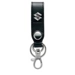 Leather belting key chain Black